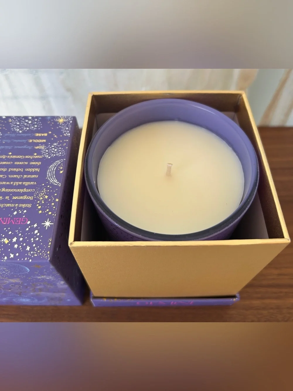 NIB Anthropologie Boxed Zodiac Candle, Gemini